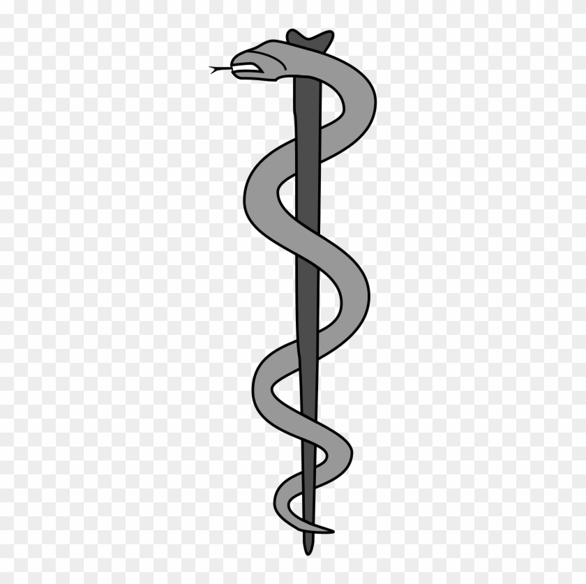 Rod Of Asclepius Left Drk - Rod Of Asclepius Svg #875389