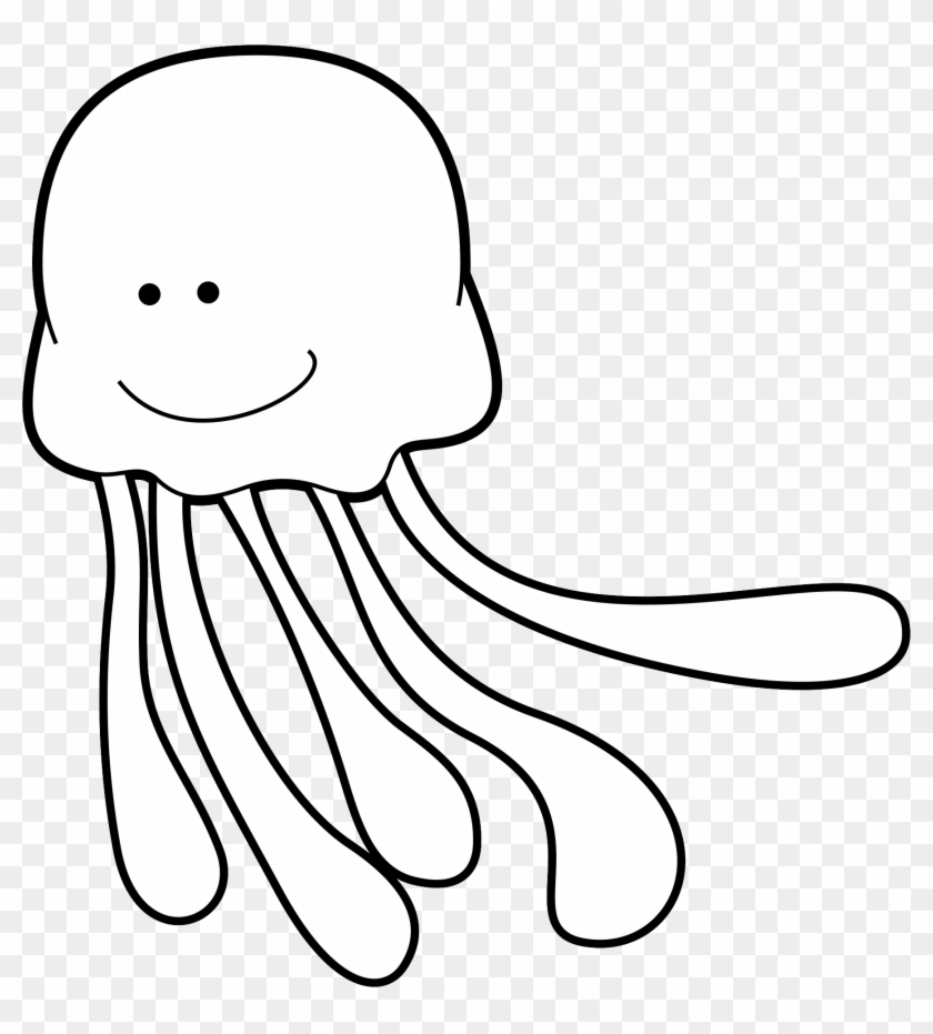 Sea Animals Cute Clip Art Freebies - Line Art #875408