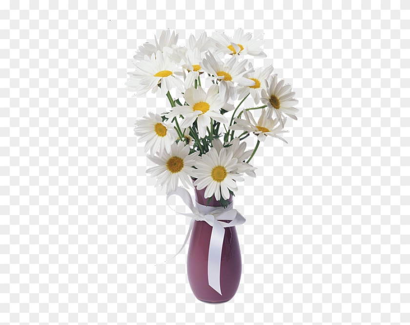 Daisies Transparent Vase Bouquet - Flower Vase Png Transparent #875560