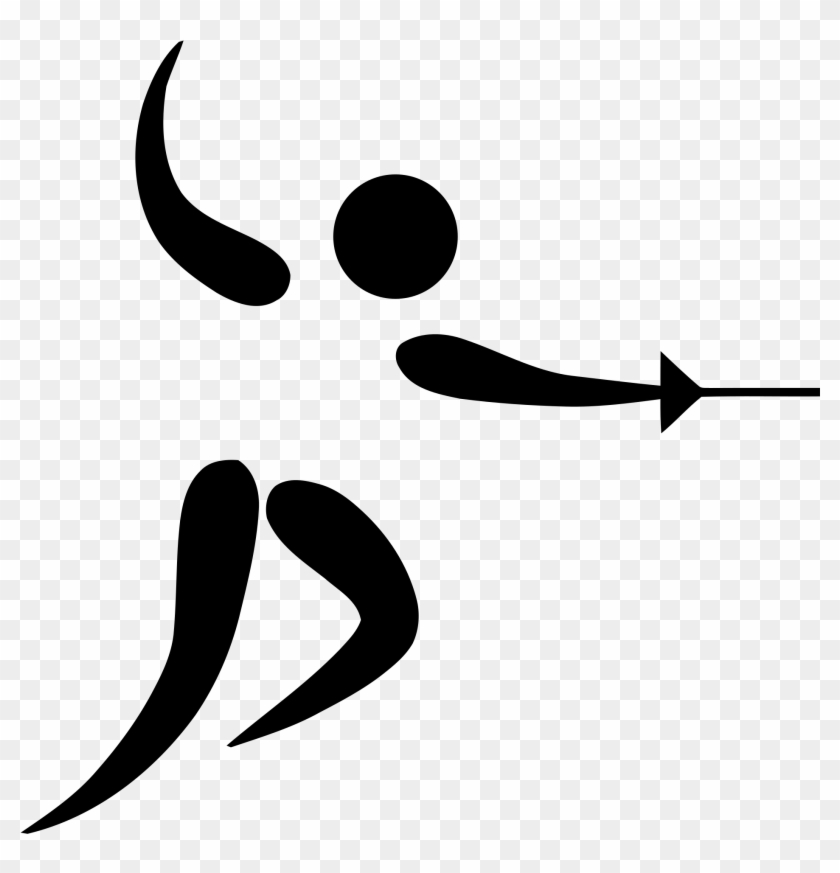Fencing Pictogram - Svg - Olympic Fencing #875580