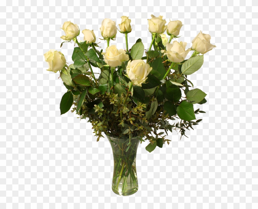 12 White Roses - Floribunda #875673