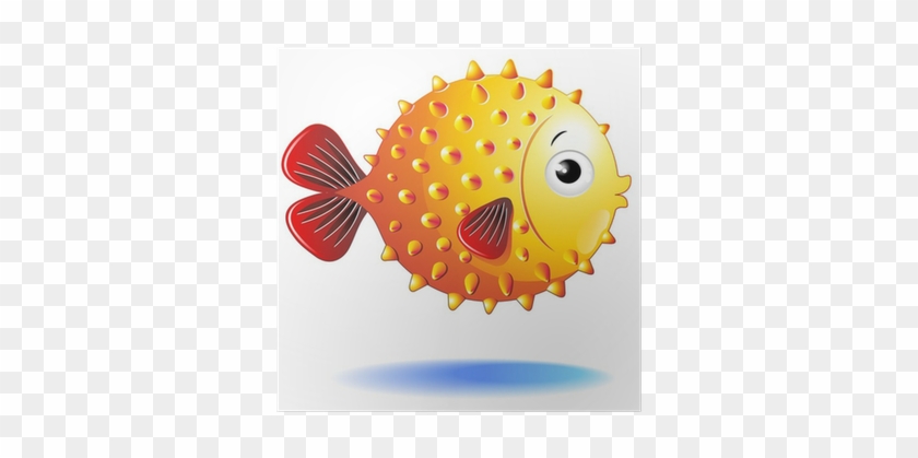 Pesce Palla Cartoon Puffer Fish Balloon Fish Vector - Vector Graphics #875717