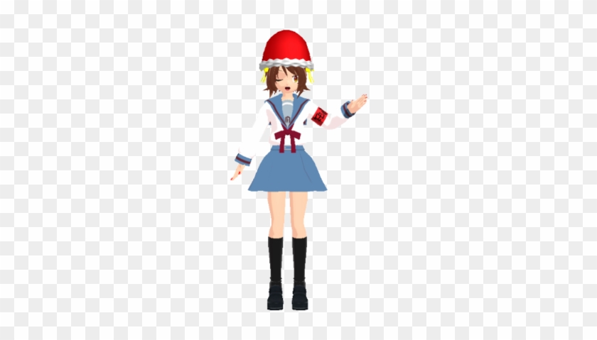 Haruhi Suzumiya With Santa Claus Hat By Marcospower1996 - Costume Hat #875721