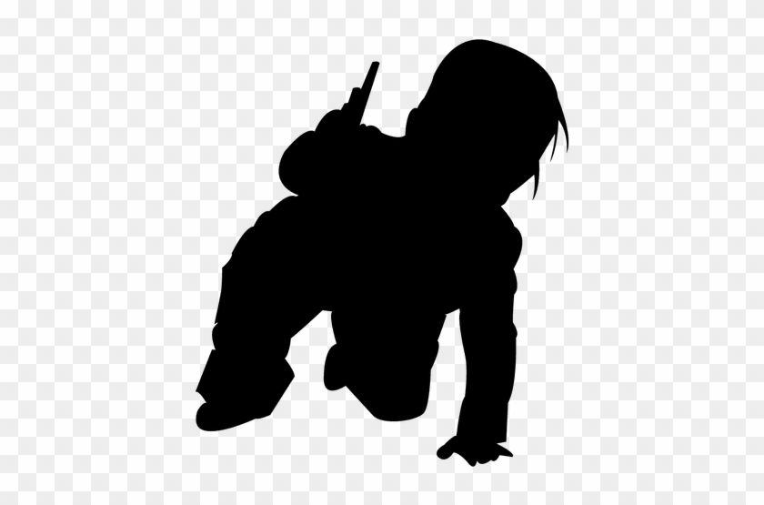 Child Playing On The Floor Silhouette Transparent Png - Child Png Silhouete #875772