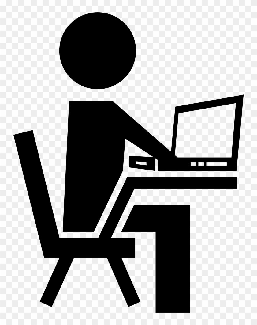 Png File - Person At Computer Icon Png #875998
