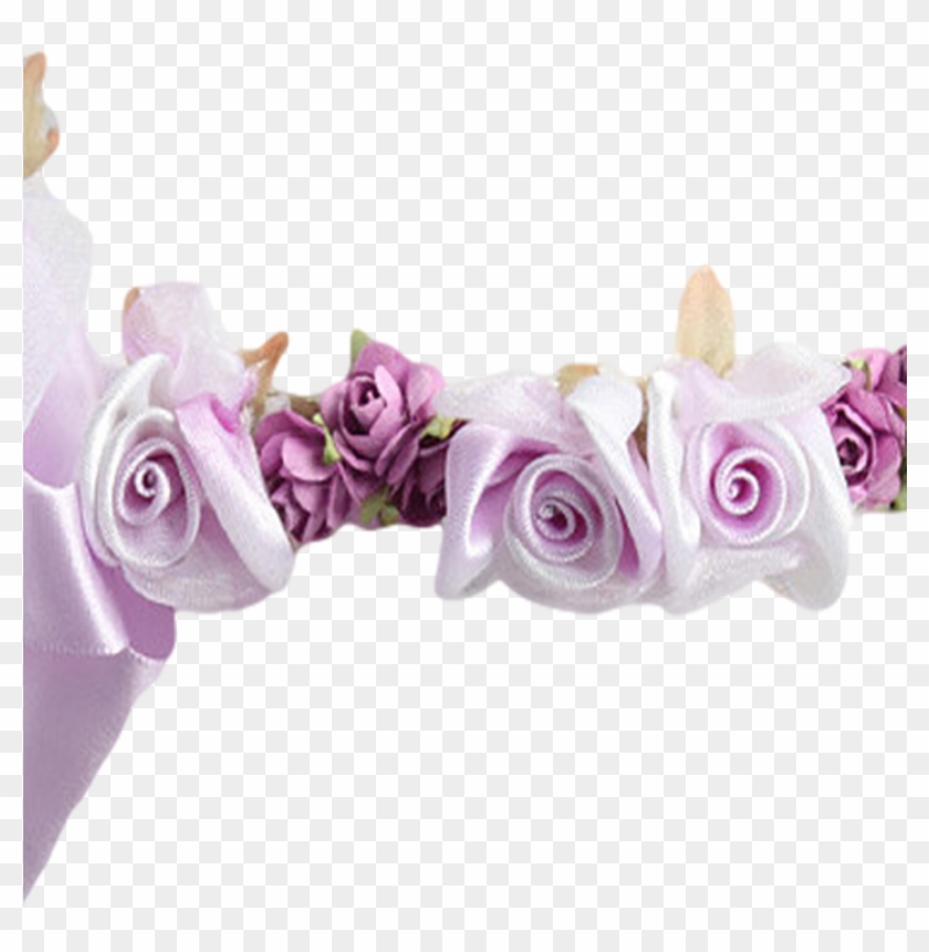 Lilac Silk Floral Crown Wreath W Satin Ribbons Girls - Silk #876088