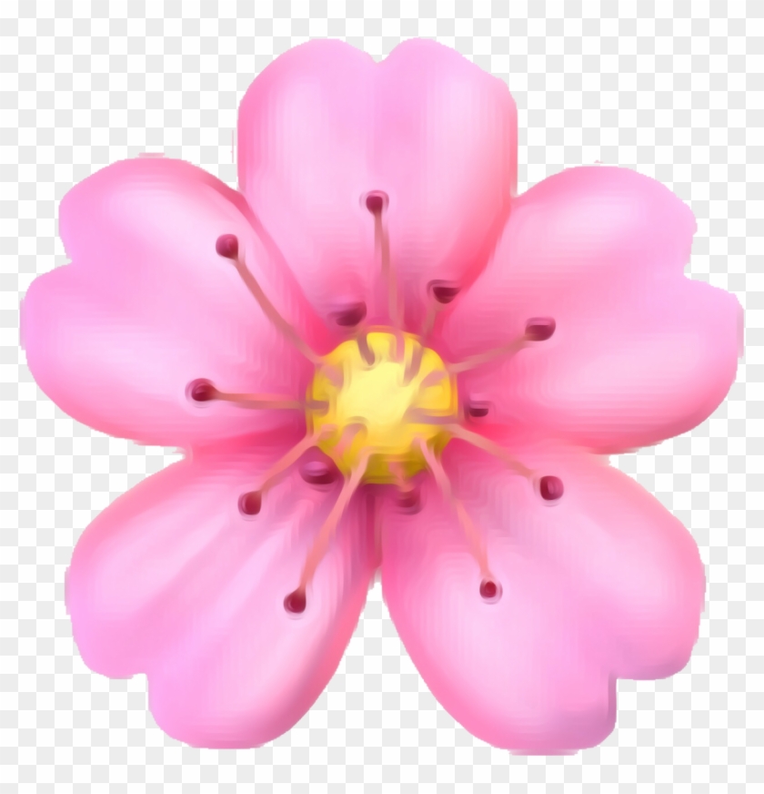 Flower Crown Emoji Images Flower Wallpaper Hd - Pink Flower Emoji Transparent #876135