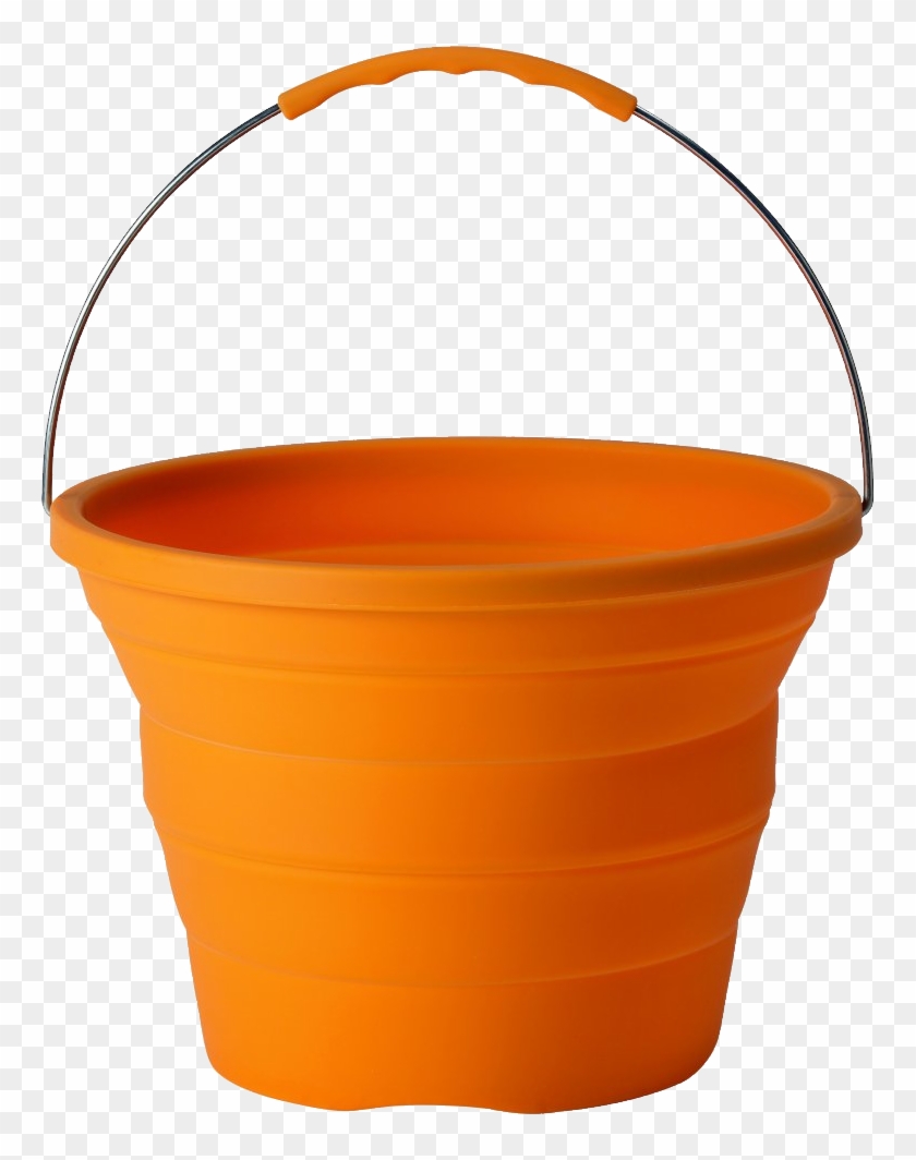 Orange Plastic Bucket - Transparent Background Bucket Clipart Png #876309
