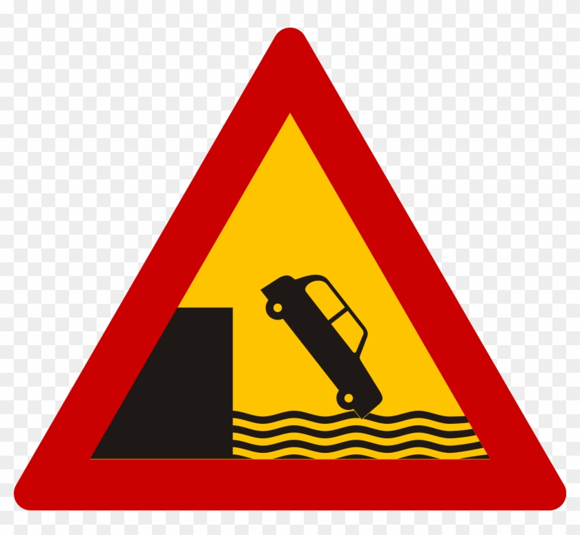 Open - Rock Falling Road Sign #876321