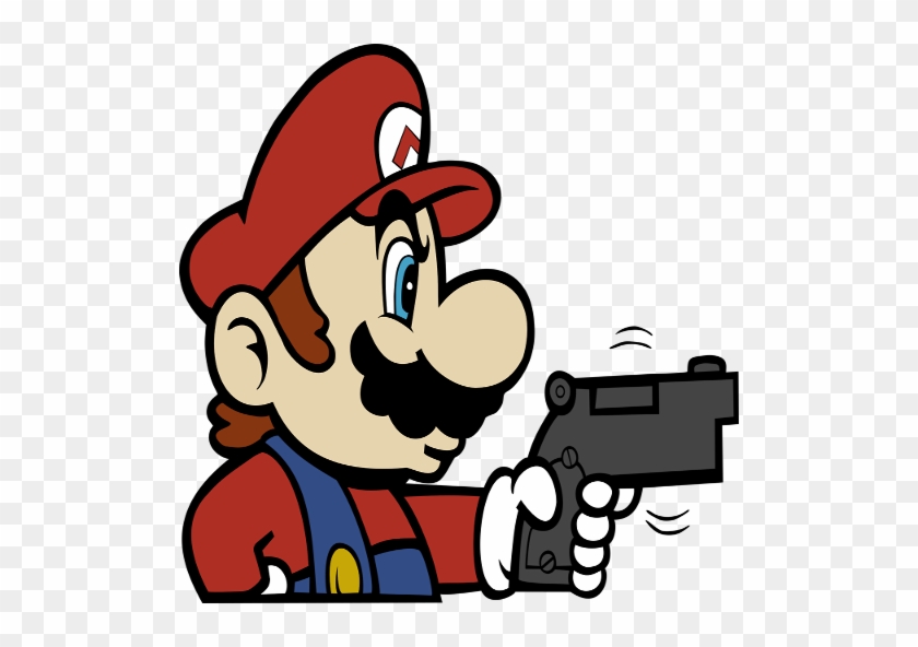 Mario Holding A Gun - Mario With A Gun #876357