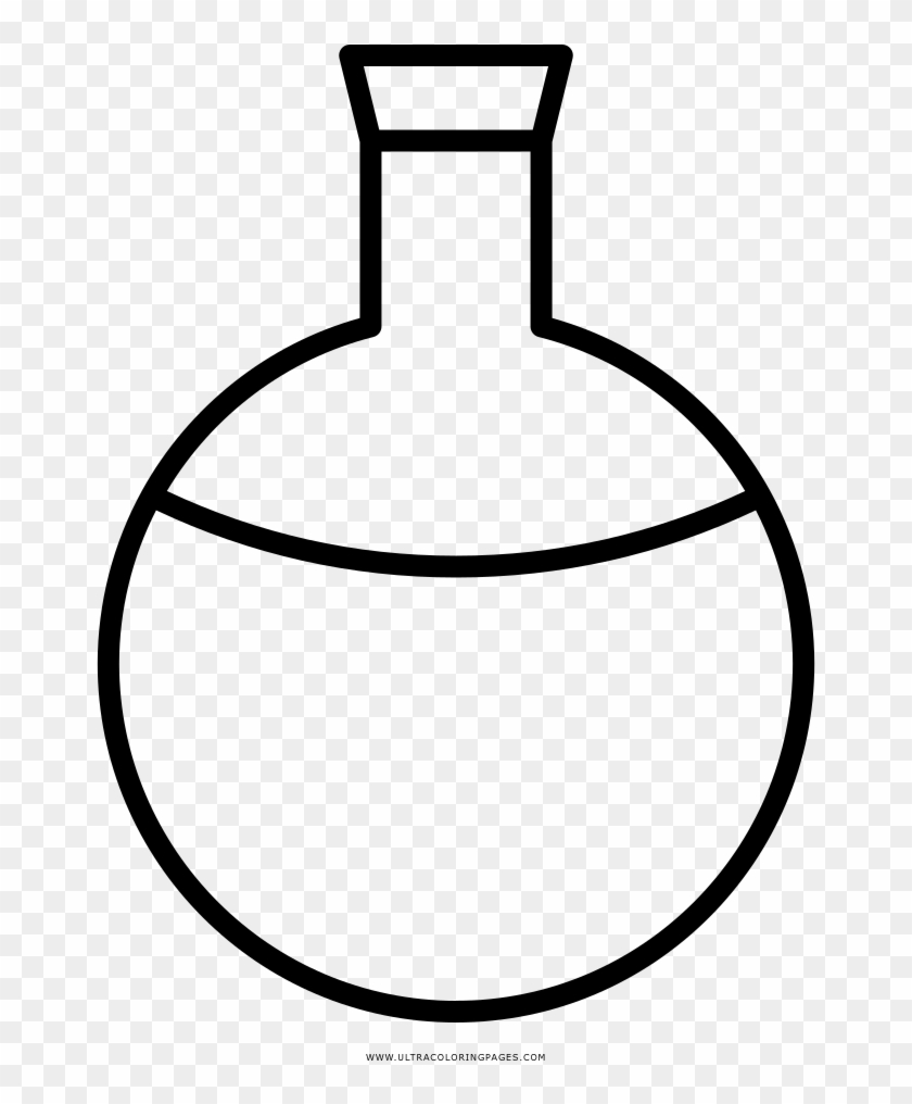 Round-bottom Flask Coloring Page - Balão De Fundo Redondo Desenho #876362