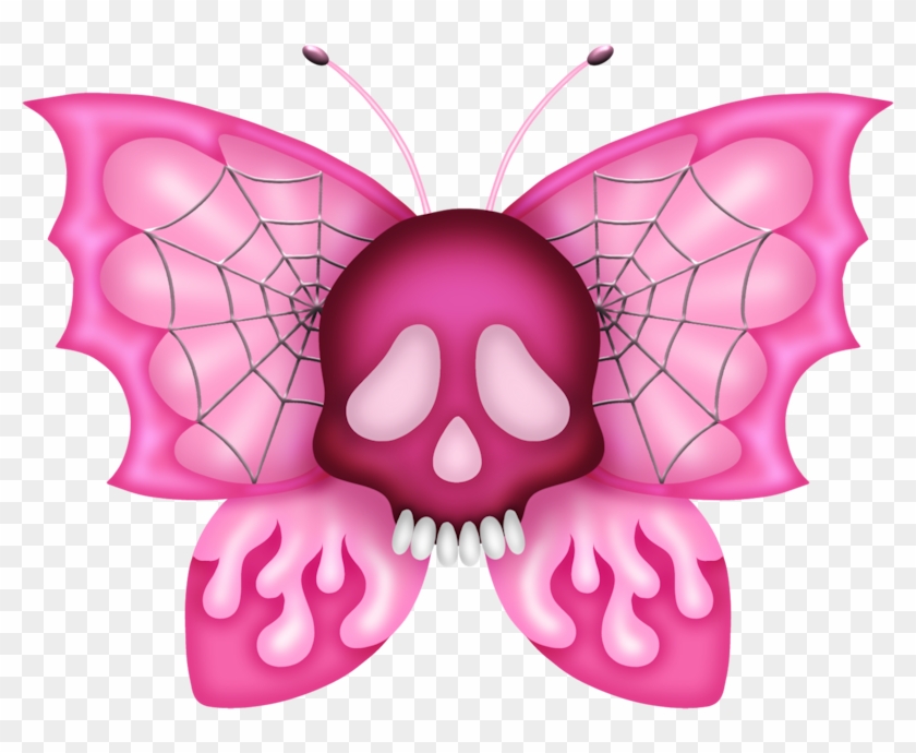 Sugar Skull Clipart Butterfly - Skull #876388