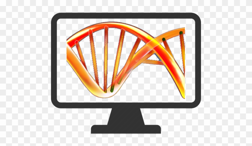 Monitor With A Double Helix - Computer Monitor #876393