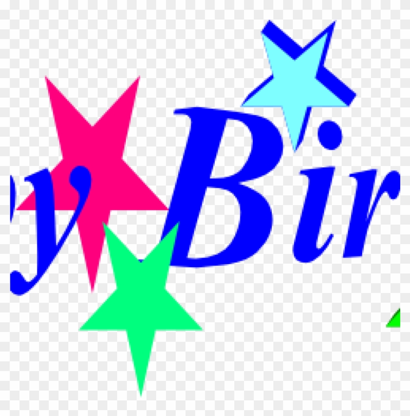 Happy Birthday Clipart For Free Vector And Clip Art - Happy Birthday With Stars Trucker Hat, White, One Size #876577