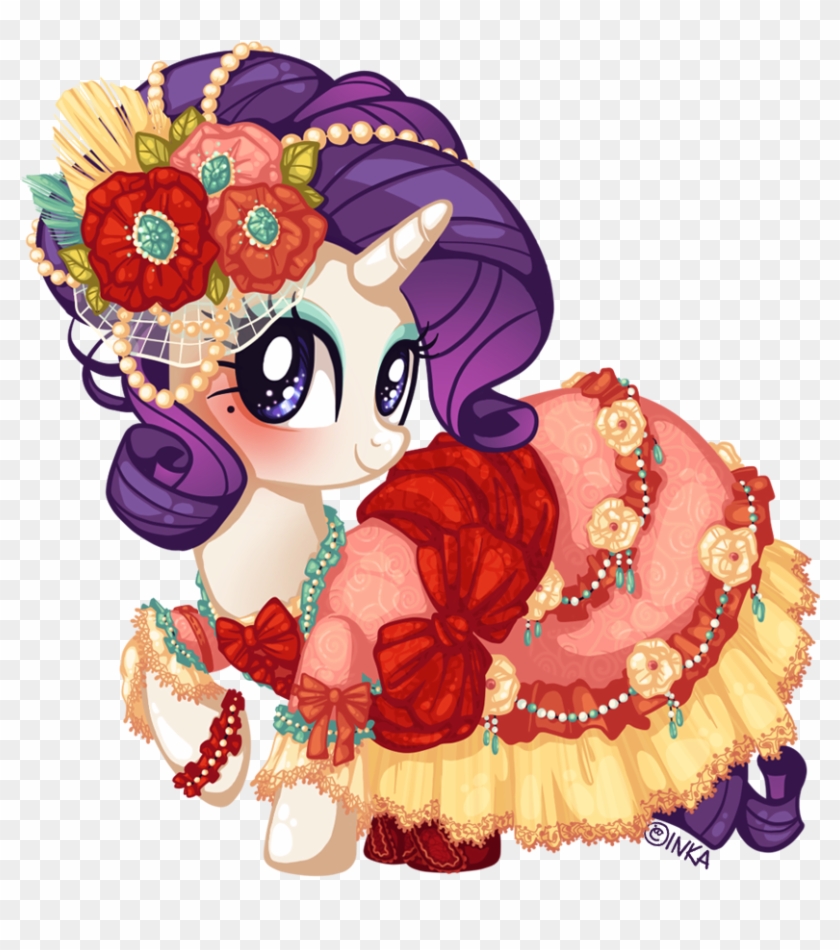 Frogmakesart, Clothes, Dress, Flower, Part Of A Set, - Mlp Rococo #876742