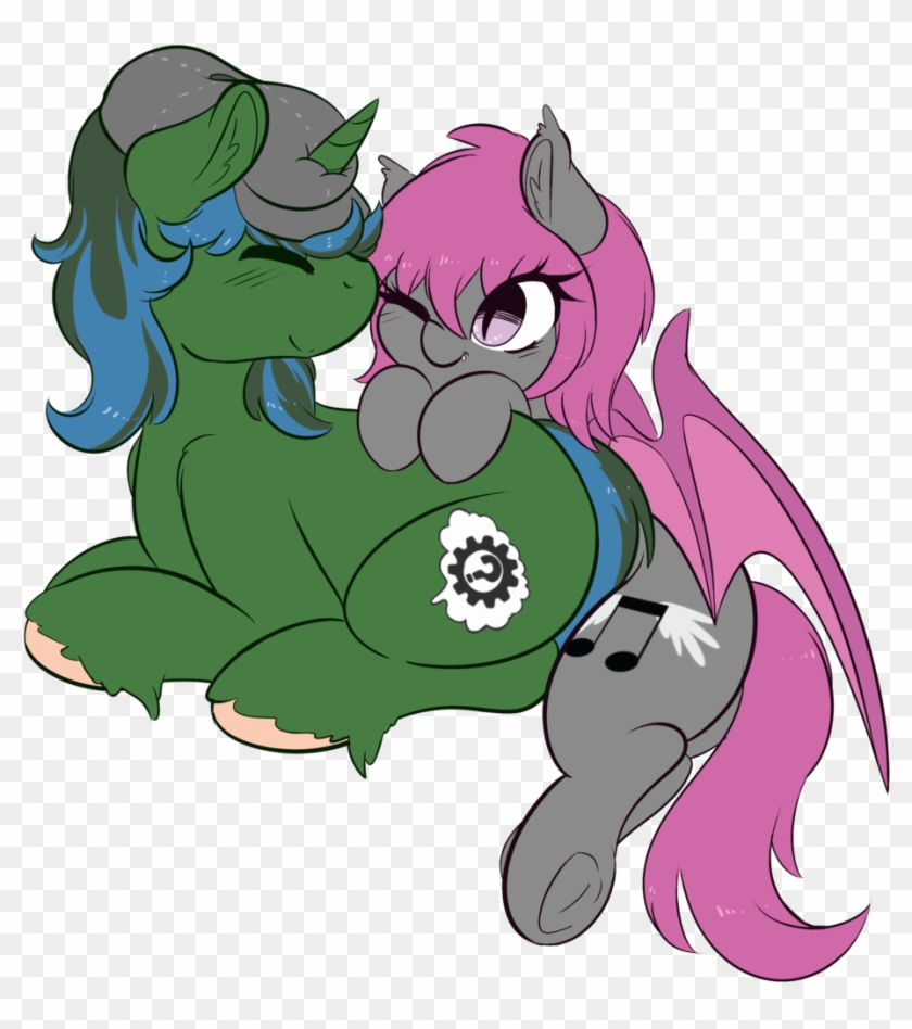 Wickedsilly, Bat Pony, Bat Pony Oc, Cuddling, Cute, - Cartoon #876768