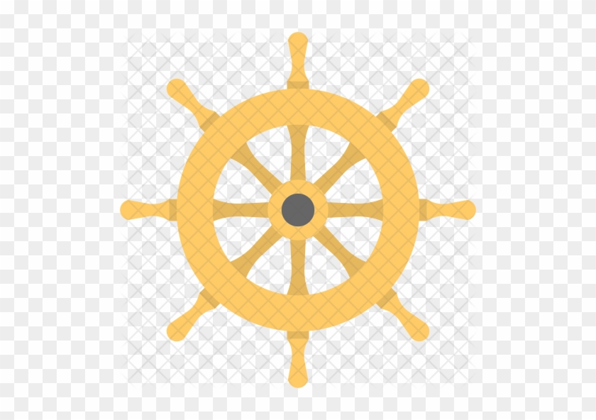 Boat Steering Wheel Icon - Ship Wheel Transparent Background #876818
