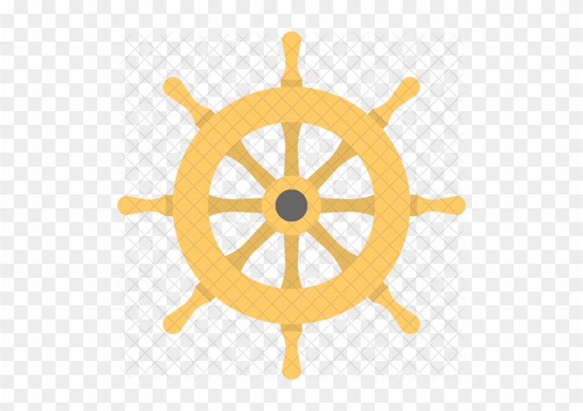 Boat Steering Wheel Icon - Ship Wheel Transparent Background #876818