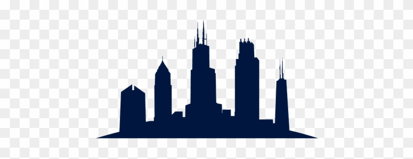 Chicago Skyline Cityscape Silhouette - Chicago City Skyline Illustration #876893