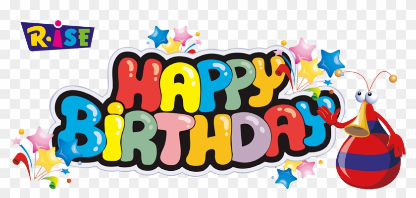 Birthday Cake Happy Birthday To You Clip Art - 12 X Colourful Bright Happy Birthday Edible Wafer Card #876964