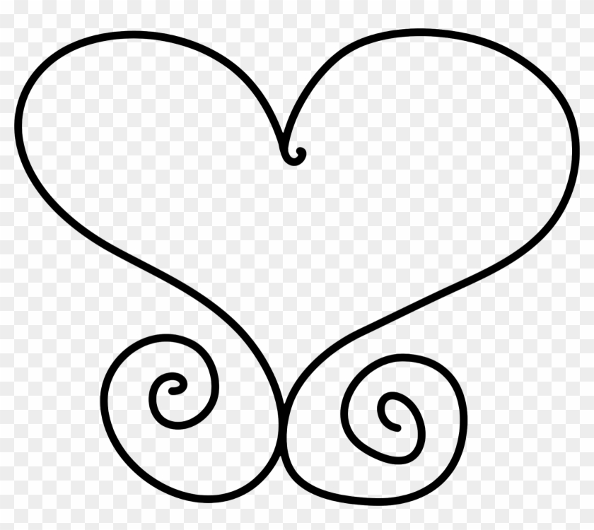 Heart Blog Clip Art - Swirly Heart #876982