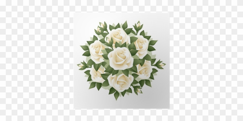 Bouquet Of White Roses - Illustration #876996