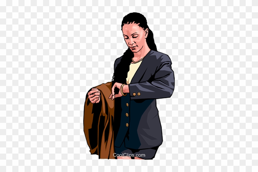 Businesswoman Royalty Free Vector Clip Art Illustration - Black Business Woman #877117