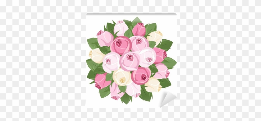 Bouquet Of Pink And White Rose Buds - Rose #877159