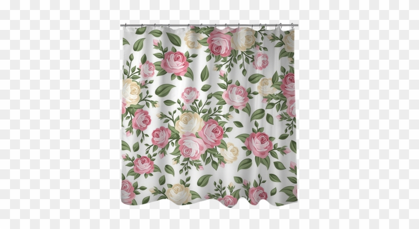 Seamless Pattern With Pink And White Roses - Dragonwyck - Audiobook #877165