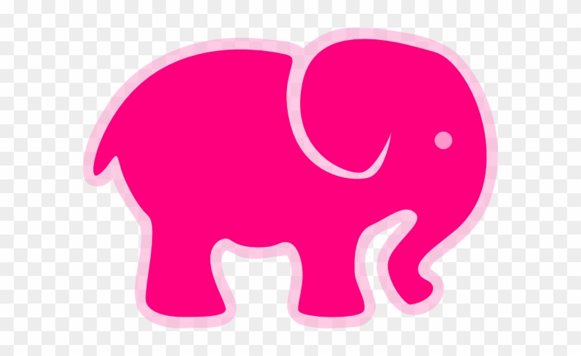 Pink On Pink Elephant Svg Clipart Panda Free Clipart - Pink Elephant Clipart Png #877267