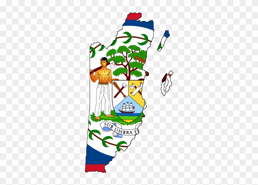 Thumbnail For Version As Of - Belize Flag Map #877290