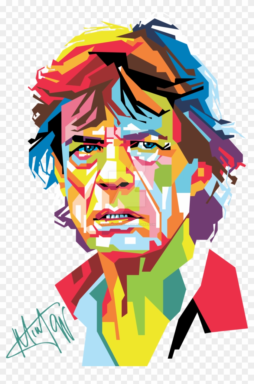 Arrymochtar 6 0 Mick Jagger In Popart Portrait Wpap - Pop Art Graphic Design #877309