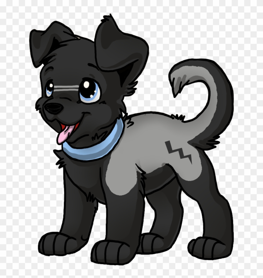 Image - Cute Black Puppy Cartoon #877499