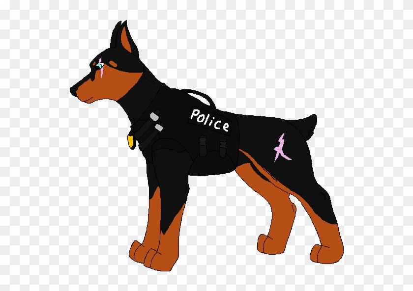 He Was Trained By The Police To Be Good And He Qickly - Dobermann #877534