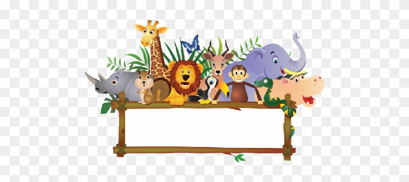 Blank Circus Sign Download - Safari Animals Cartoon #877735