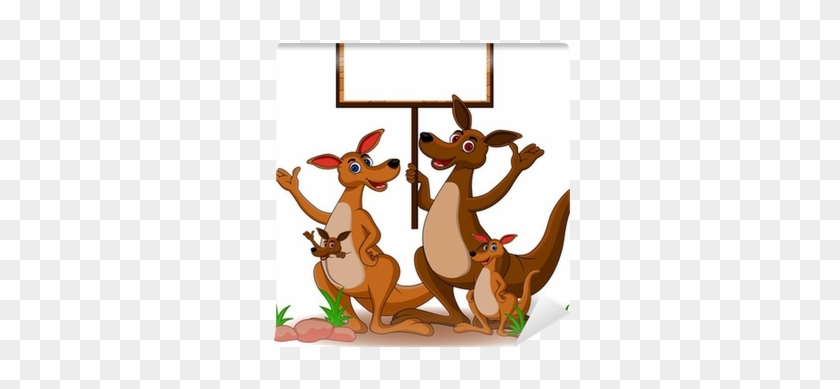 Funny Family Kangaroo Cartoon With Blank Board Wall - Family Of Kangaroos  Cartoon - Free Transparent PNG Clipart Images Download