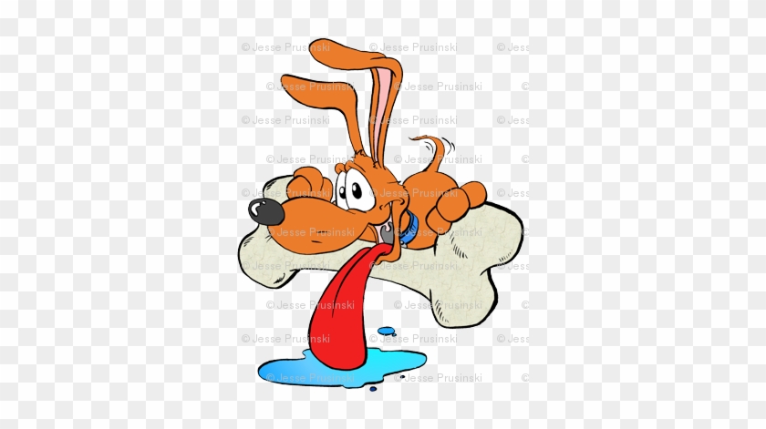 Dog With Bone - Cartoon #877870