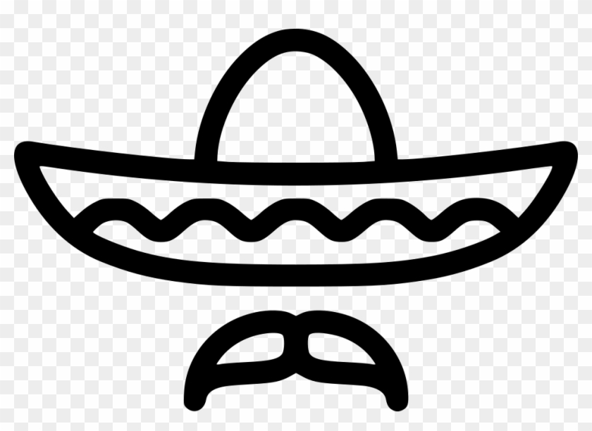 Sombrero Comments - Black And White Sombreros Clipart #877891