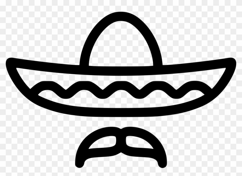 Sombrero Comments - Black And White Sombreros Clipart #877891