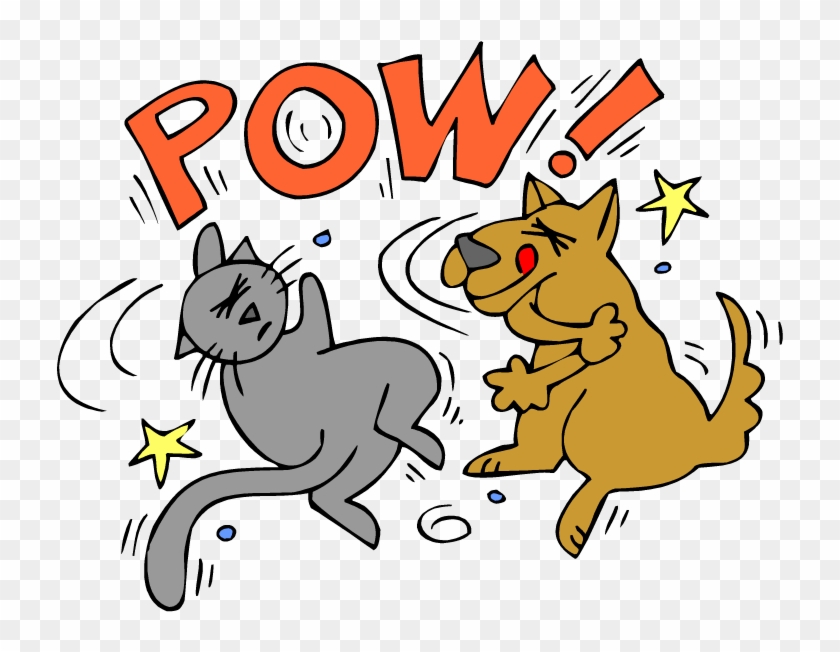 Show Clipart Animals Cartoons A G Dogs Fighting Over - Cat And Dog Fighting Cartoon #877898