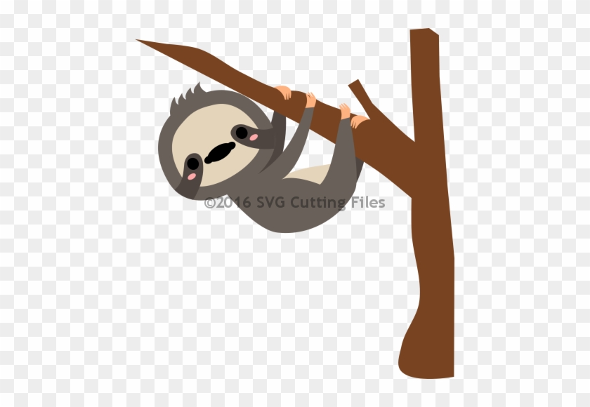 Sloth In Tree - Silhouette Sloths #877902