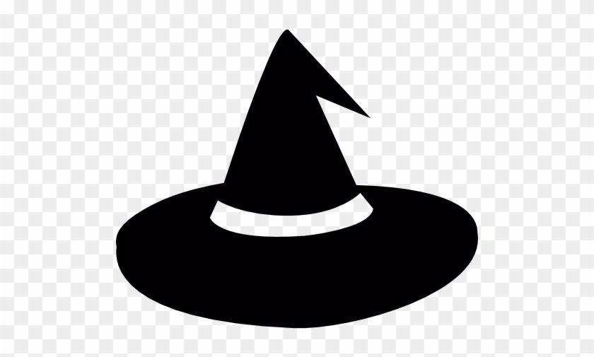 Hat For A Typical Halloween Witch Free Icon - Sombreros De Bruja Png #877945