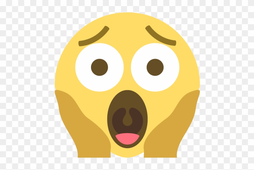 Face Screaming In Fear Emoji - Open Mouth Emoji #878024