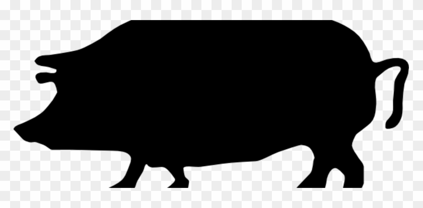 Pig Roast Clipart - Pig Silhouette Clip Art #878149