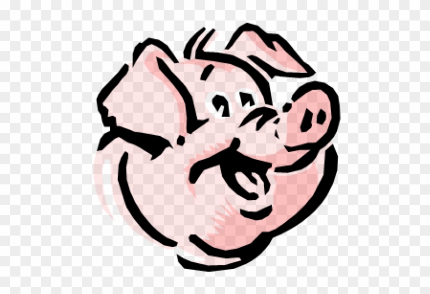 Wild Boar Drawing Pig Roast Clip Art - Pig Face Cartoon #878157