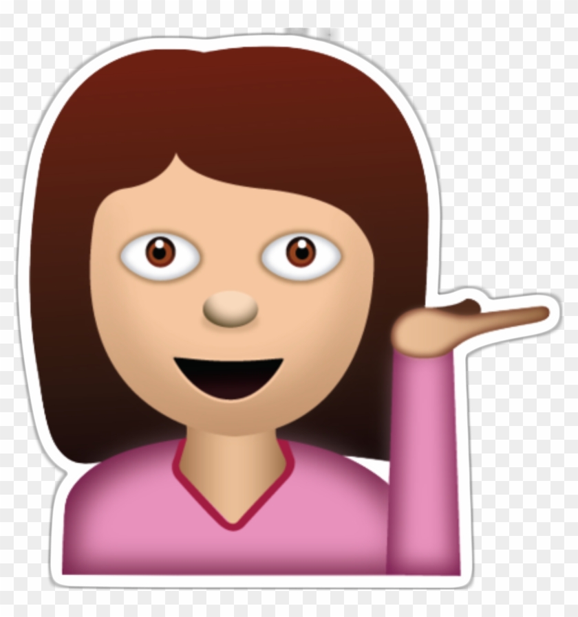 The Emoji Movie Sticker Girl - Girl With Hand Emoji Transparent #878248