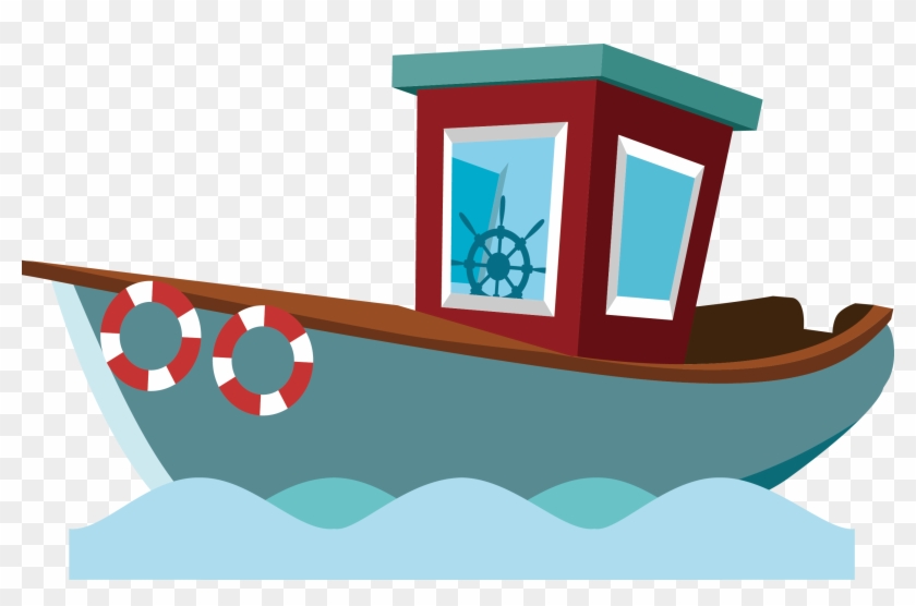 Cartoon Fishing Vessel Boat - Fishing Boat Cartoon #878461