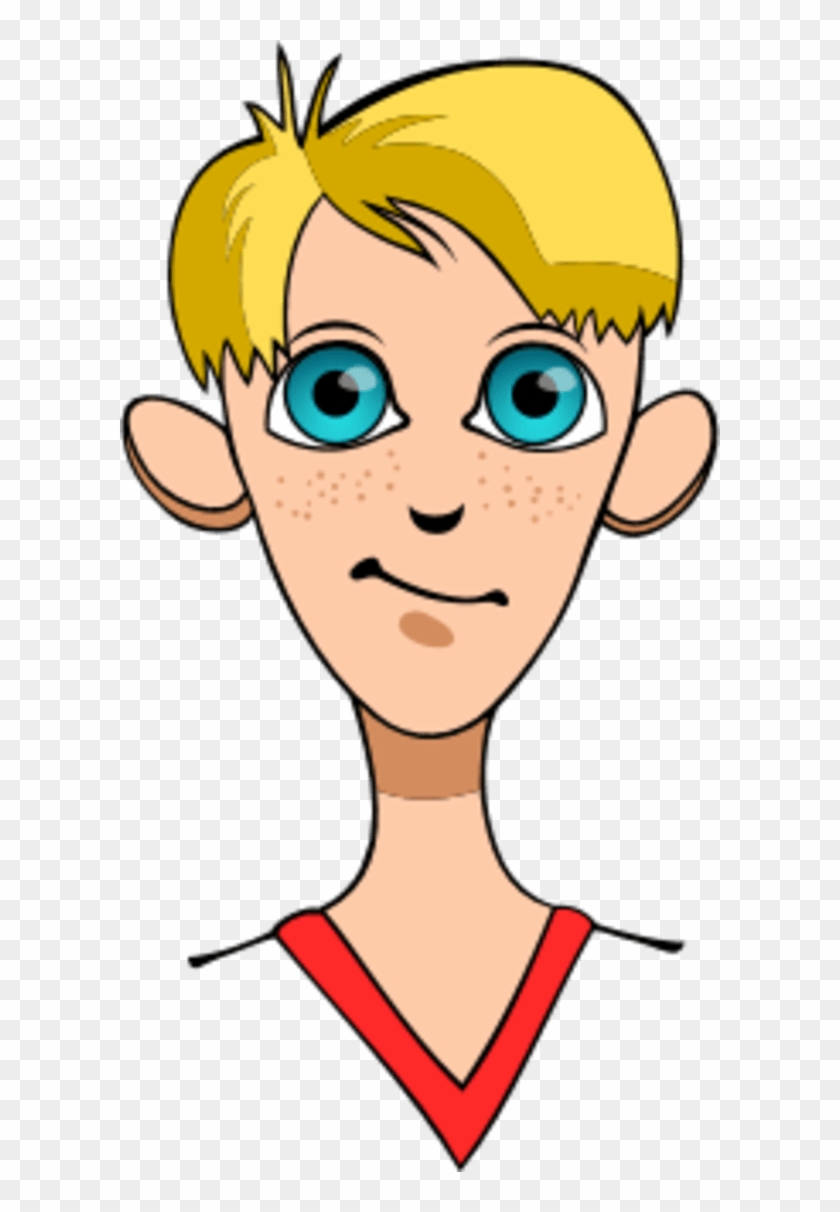 Blonde Hair Blue Eyes Clipart - Blonde Hair Boy Cartoon #878705