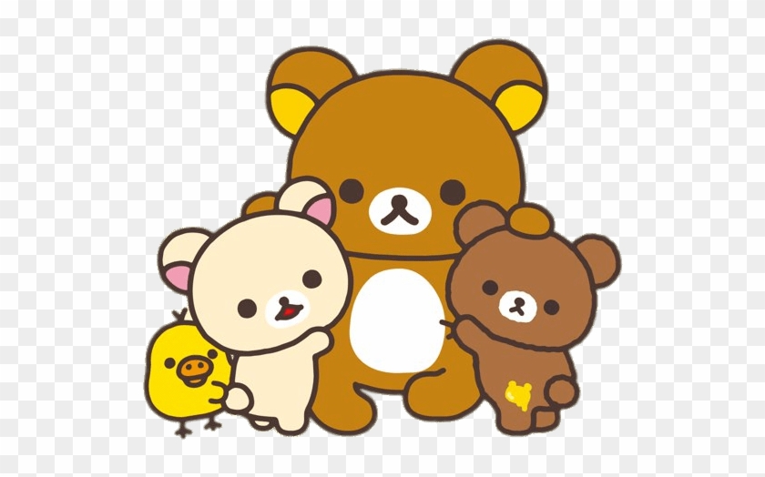 Rilakkuma And Friends Group Hug Png - Rilakkuma And Friends Gif #878725