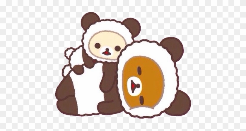 Kawaii Rilakkuma Korilakk - San-x Green Rilakkuma Panda Bear Clover Leaf A4 Plastic #878738
